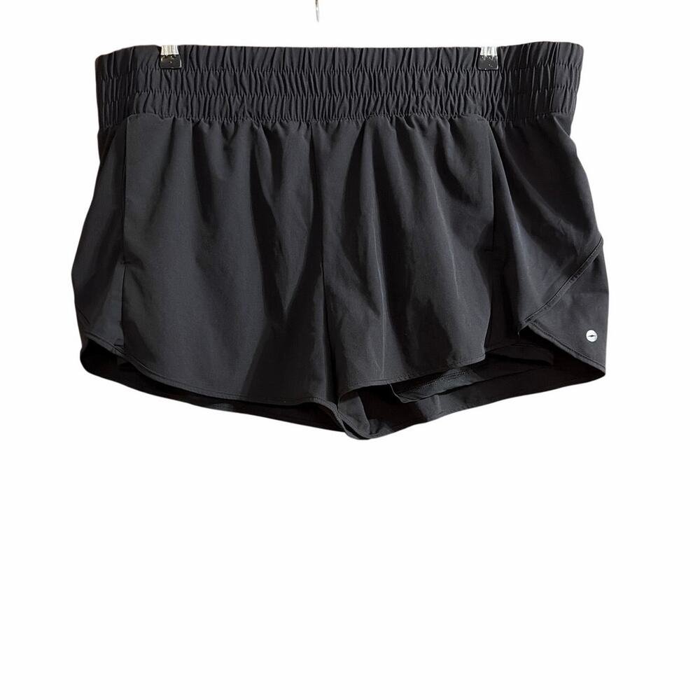 Avia Women's Plus Size Black Active Shorts Bike Liner Size 3X XXXL 22